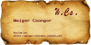 Weiger Csongor névjegykártya