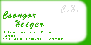 csongor weiger business card